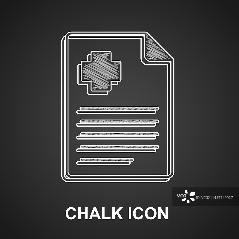 粉笔医疗剪贴板临床记录图标图片素材