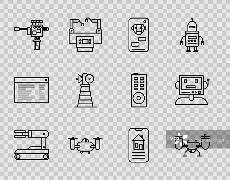带运动相机的飞行机器人图片素材