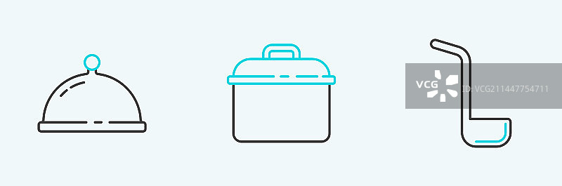 厨房用具：长柄勺、食物托盘图片素材