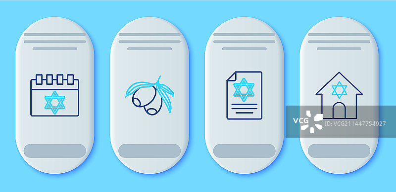 橄榄枝与犹太教经卷图片素材