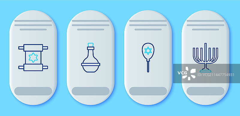 犹太葡萄酒瓶气球之星图标图片素材