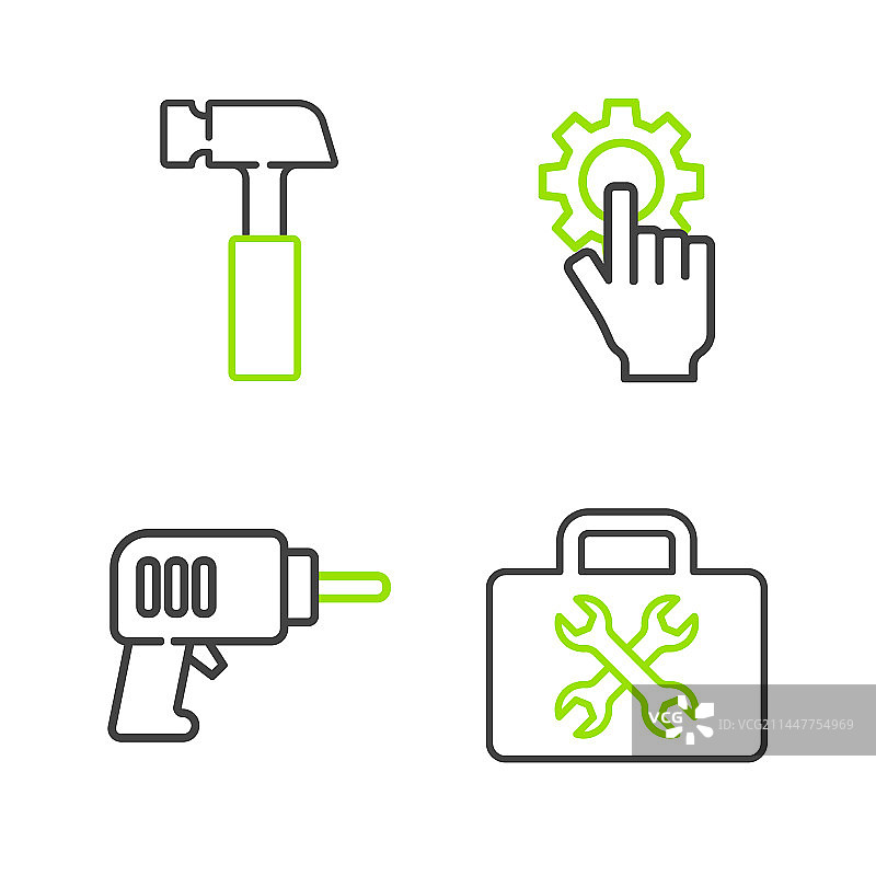 工具箱电钻设置图案图片素材