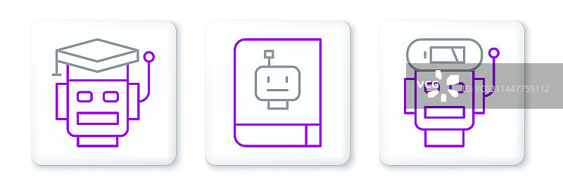 机器人低电量充电和用户手册图片素材