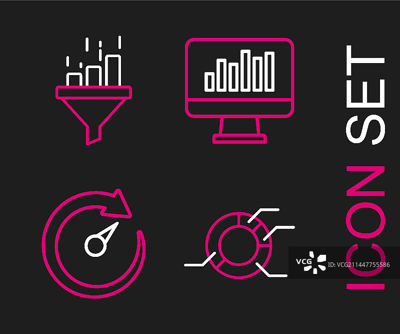 线条饼图信息图数字速度图片素材