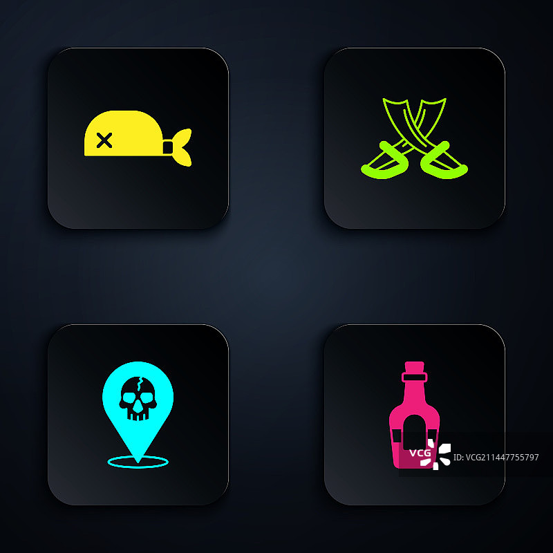 酒精饮料朗姆酒海盗头巾图片素材