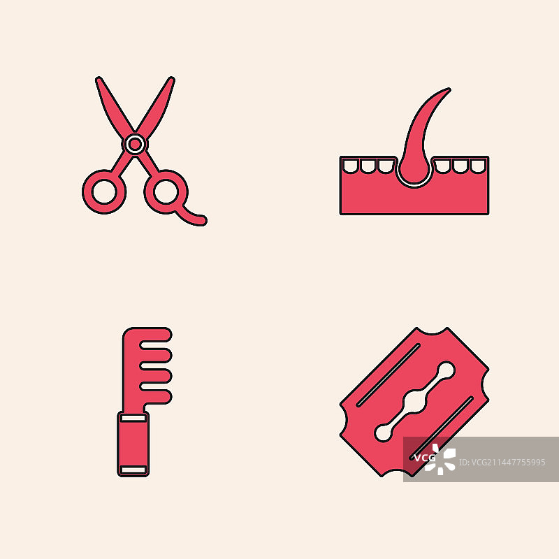 刀片剃刀剪刀理发师人物素材图片素材