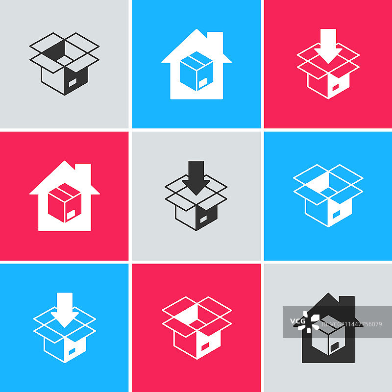 开箱家庭配送纸箱素材图片素材