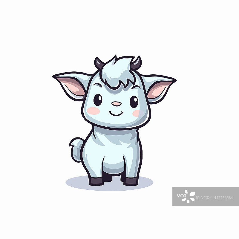 手绘牛涂鸦风格卡通图片素材