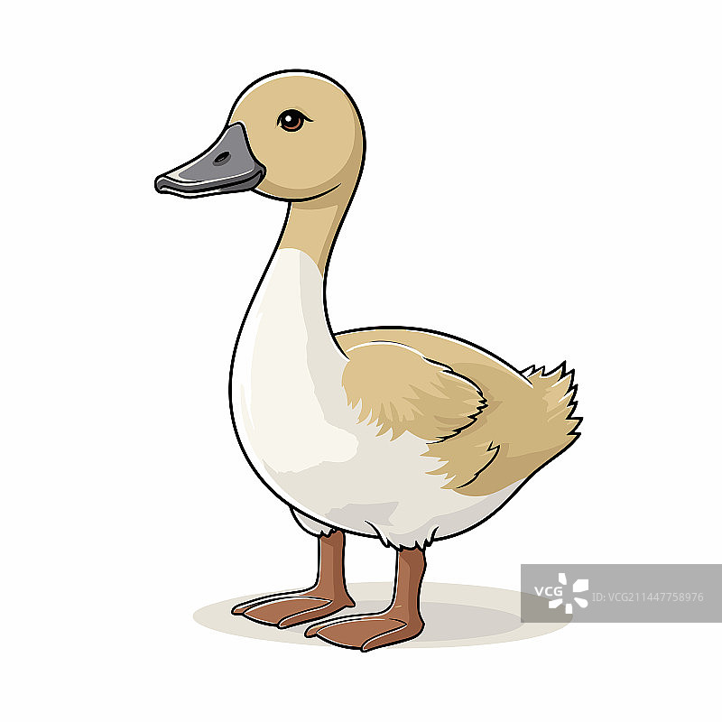 手绘风格小鹅卡通图片素材