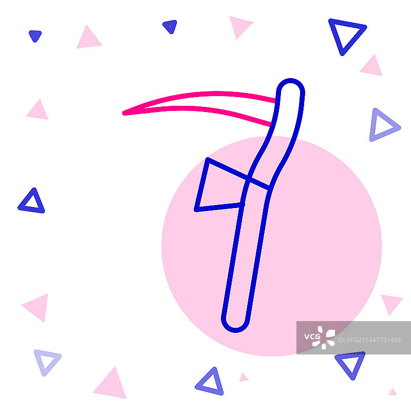 白色背景上的镰刀线条图标图片素材