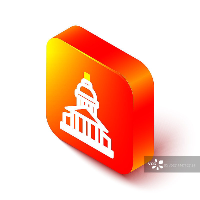 2.5D线条博物馆建筑图标图片素材