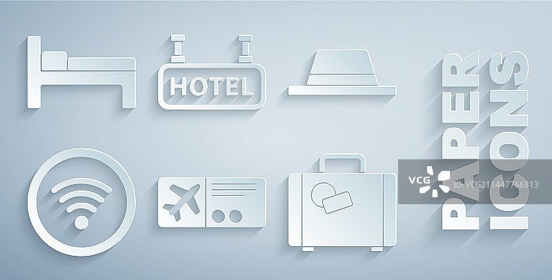 机票、帽子、无线网络图片素材