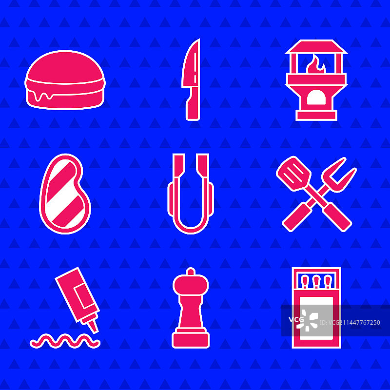 肉夹、胡椒、火柴盒和火柴图片素材