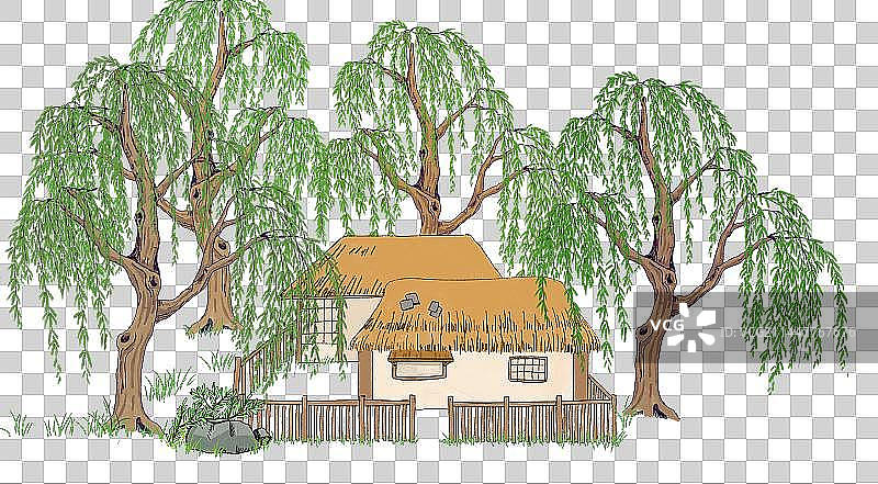 茅草屋图片素材