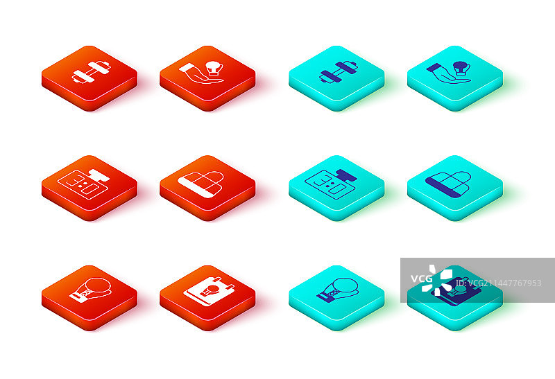 拳击手套、运动机械记分牌和包组合图片素材