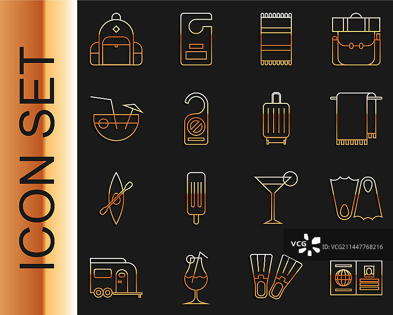 护照橡胶脚蹼毛巾图片素材