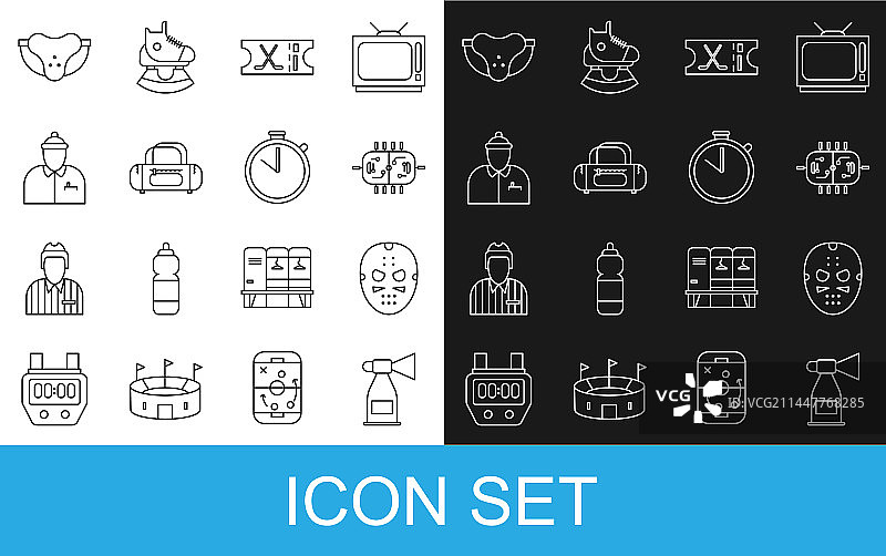 线性空气喇叭曲棍球面具桌上运动合集图片素材