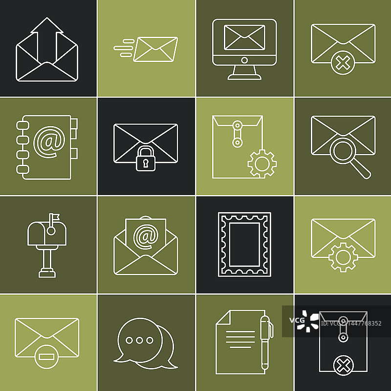 删除信封与信封设置图片素材