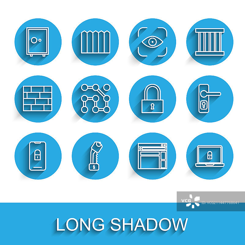 带锁闭锁警察的移动电话图片素材