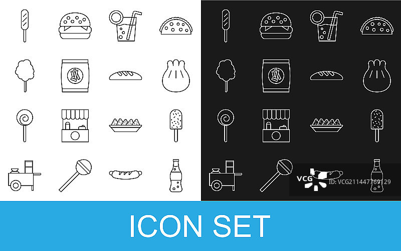 瓶装水、冰淇淋、格鲁吉亚饺子图片素材