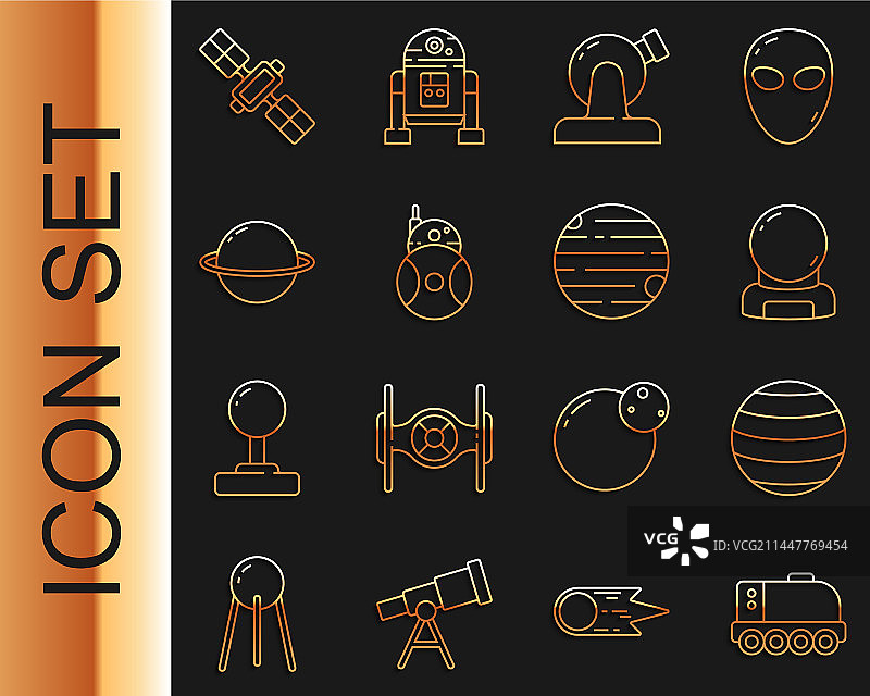 火星探测车、金星与宇航员合集图片素材