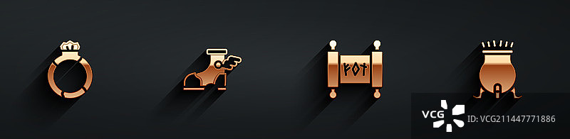 魔法宝石戒指与爱马仕凉鞋图片素材