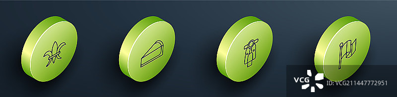 2.5D线条鸢尾花樱桃芝士蛋糕图片素材