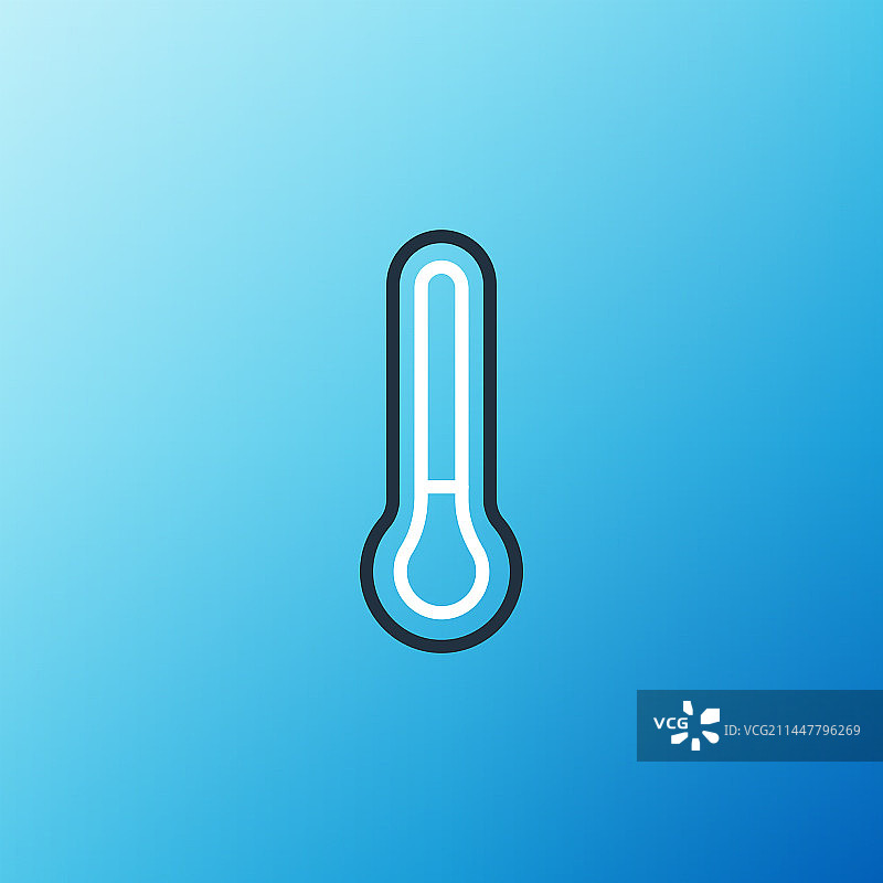 线路气象温度计测量图标图片素材