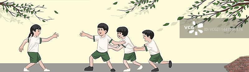 童年回忆快乐时光插画图片素材