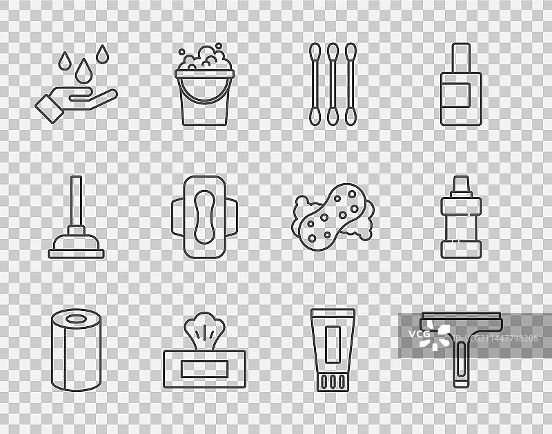 卷纸、橡胶清洁剂与棉花图片素材