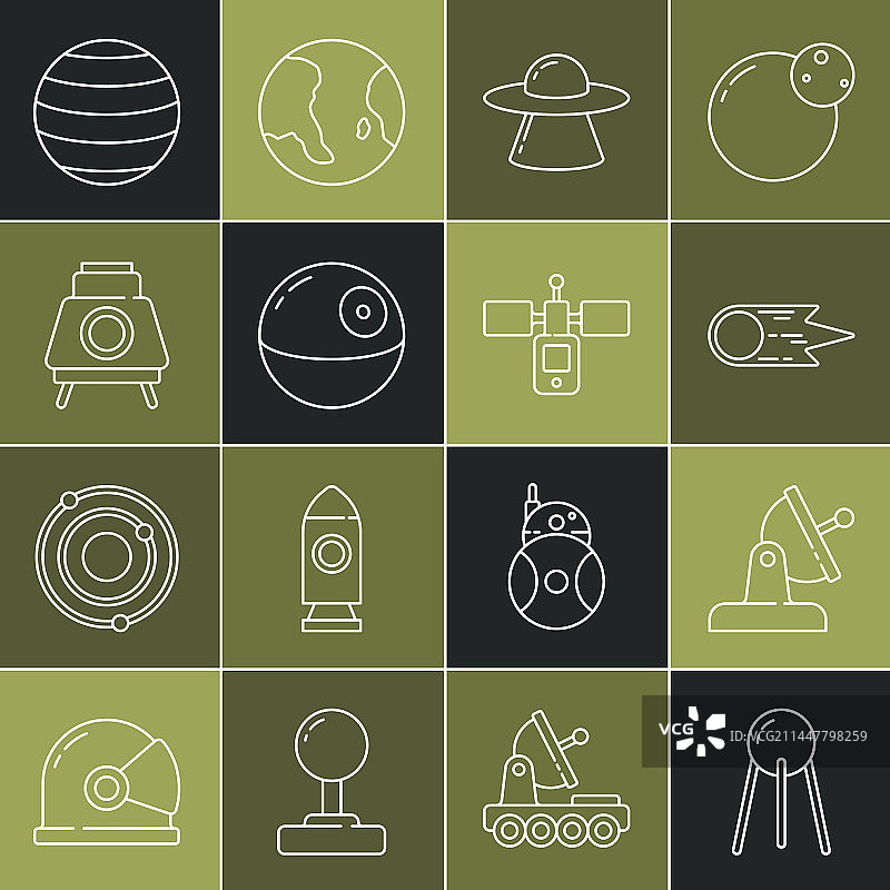 卫星天线，彗星快速坠落图片素材