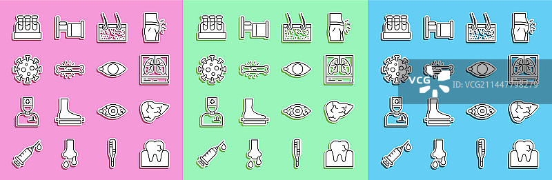 龋齿、肝炎病毒与肺图片素材