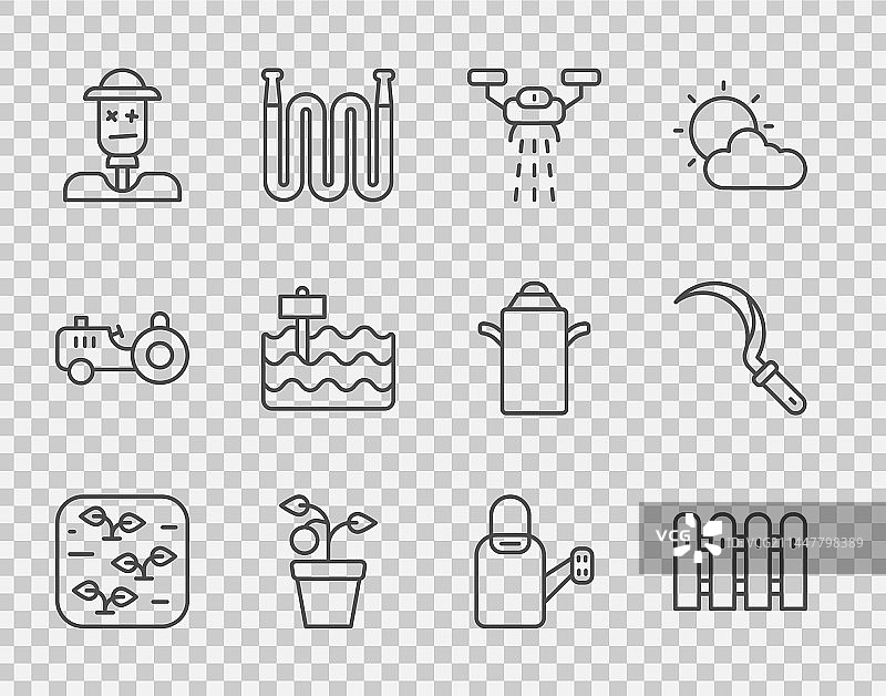 植物、花园围栏、智能农场图案合集图片素材