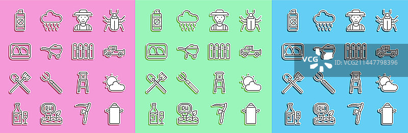 牛奶罐、容器、太阳和云朵图片素材