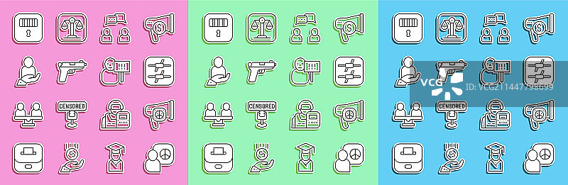 和平谈判铁丝网对话气泡设置图片素材