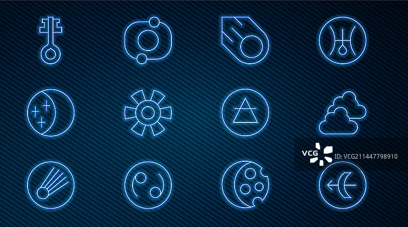 射手座星座多云天气彗星图片素材