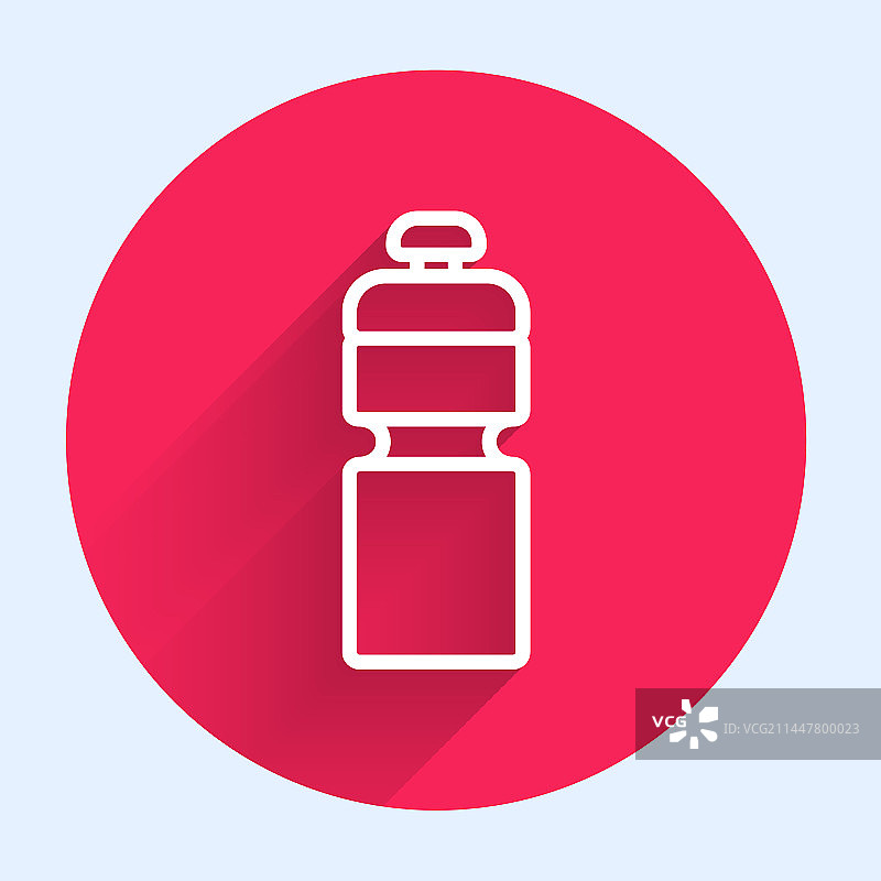 带长阴影的白色线条健身摇摇杯图标图片素材