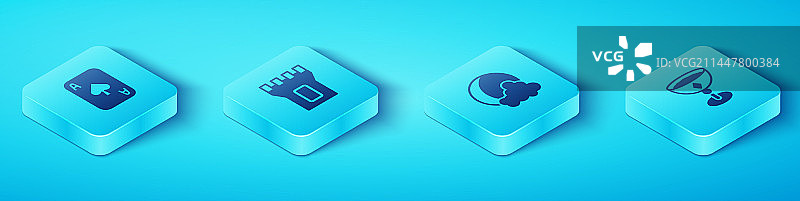 2.5D等距扑克牌城堡塔图片素材