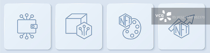 加密货币钱包NFT数字货币组合图片素材