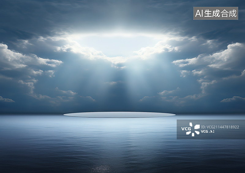 【AI数字艺术】海面上的浮冰图片素材