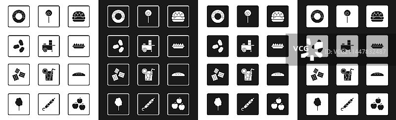 汉堡快餐车炸鸡块套餐图片素材