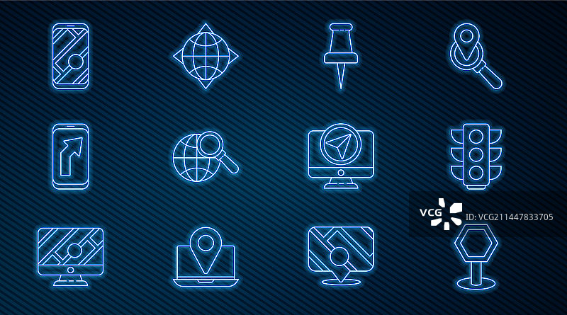 道路交通标志和红绿灯图片素材