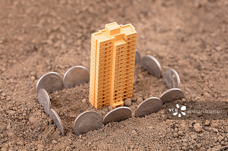 划出地块建设住宅图片素材