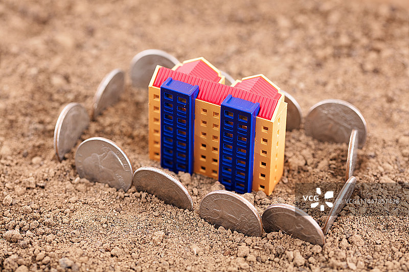 划出地块建设住宅图片素材