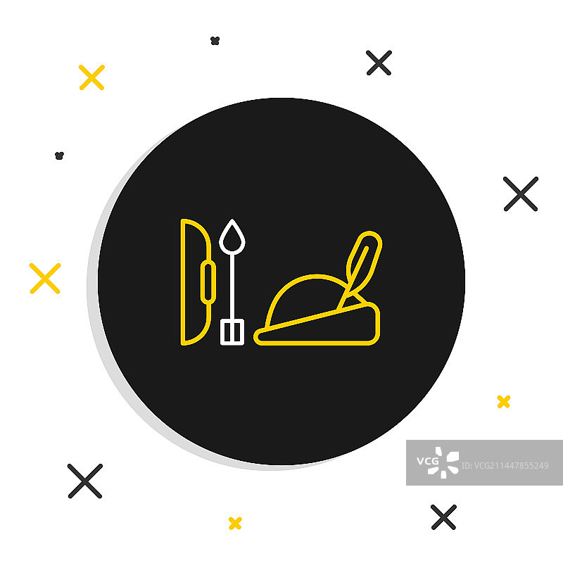 带羽毛弓箭的罗宾汉帽子图片素材