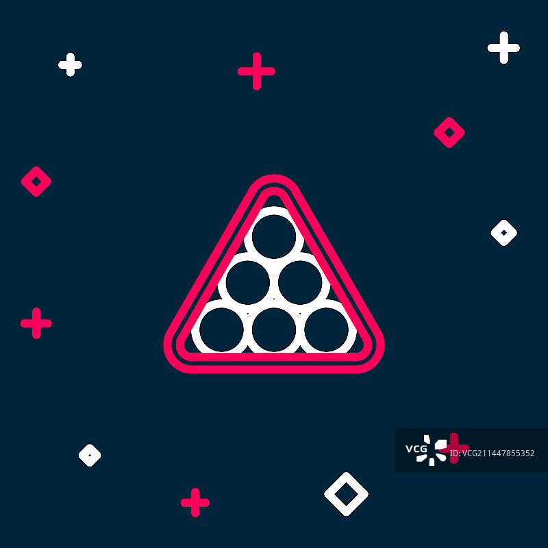 球杆三角架中的台球线条图标图片素材