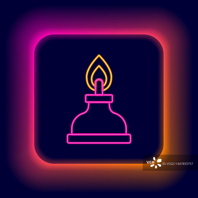 发光霓虹灯酒精或酒精喷灯图标图片素材