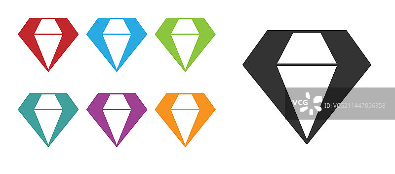 黑色钻石图标图片素材