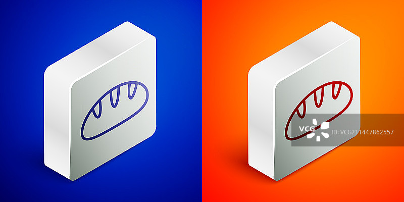 2.5D线条基督教面包图标图片素材