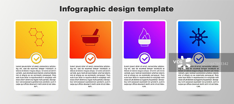 化学式研钵和研杵酒精套餐图片素材